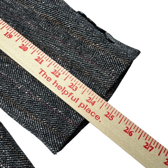 Jean Paul Germain Vintage Wool Herringbone Tweed Blazer Jacket 44R - Picture 8 of 13